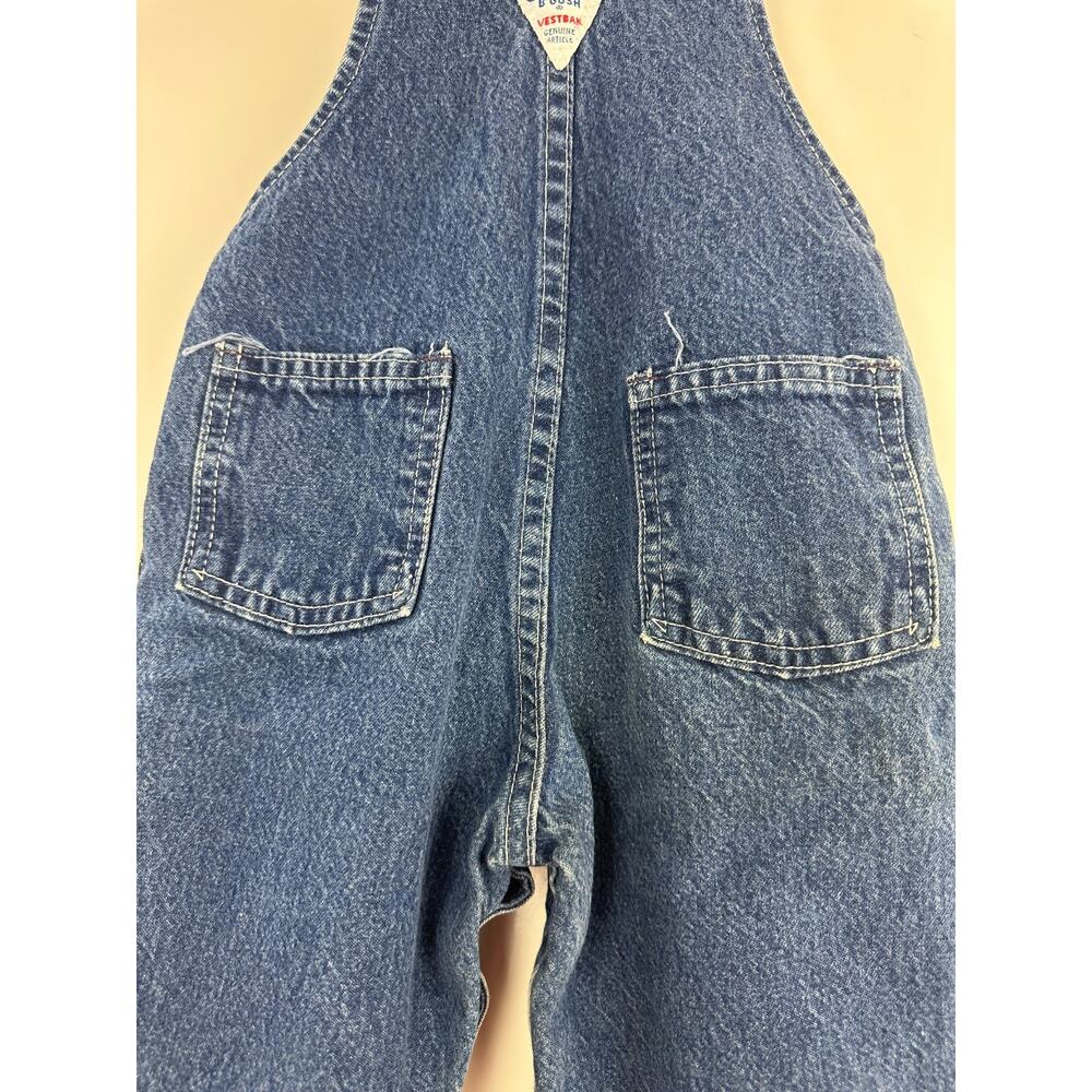 Vintage OshKosh B’gosh Baby Toddler Overalls 2T USA Union Made Blue Denim Bib - Picture 13 of 14